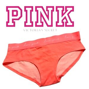 BNWT Pink Logo Hipster Panties, Victoria's Secret, Medium